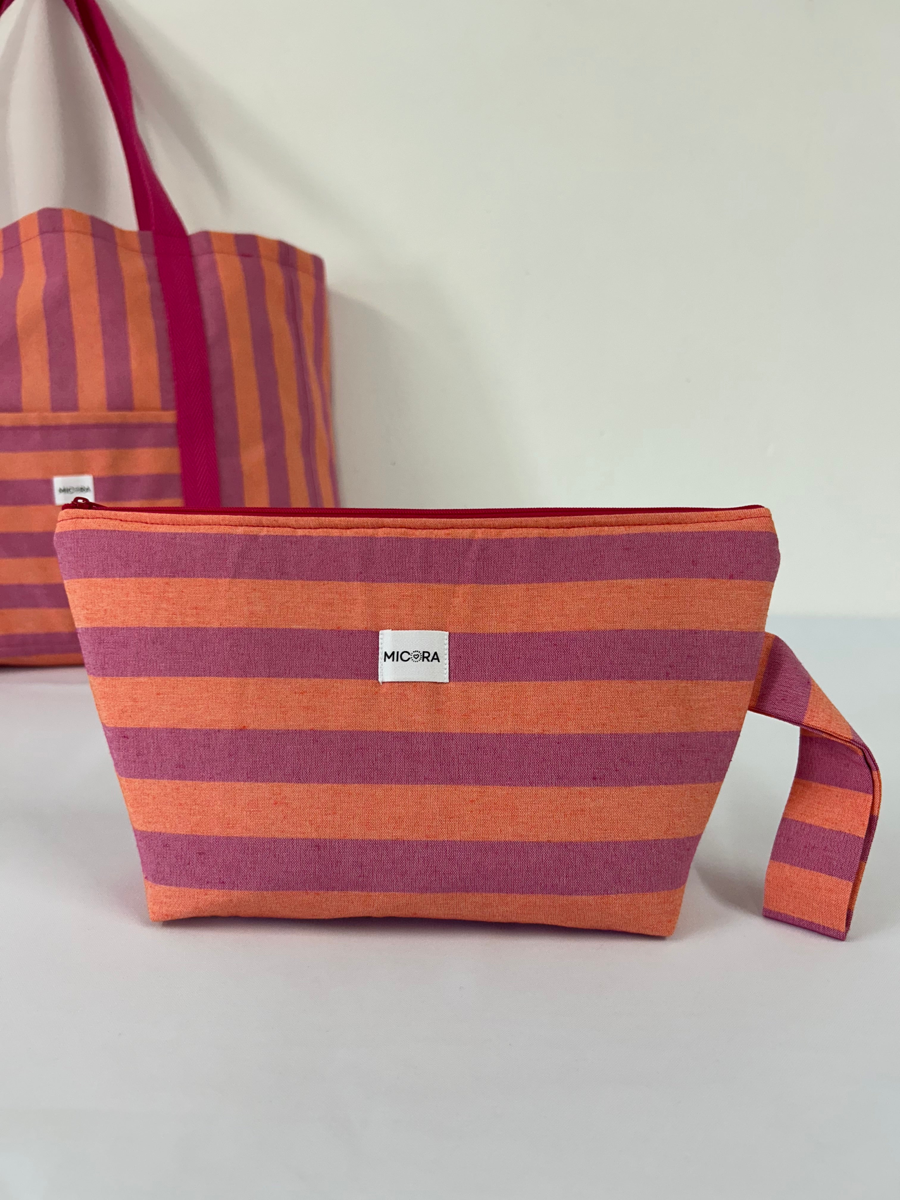 Neceser Playa Naranja-Rosa