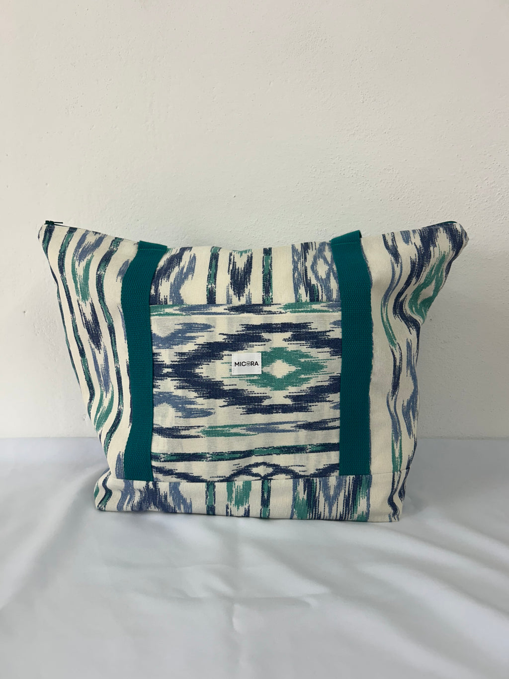 Bolso Playa Estampada Azul-Turquesa