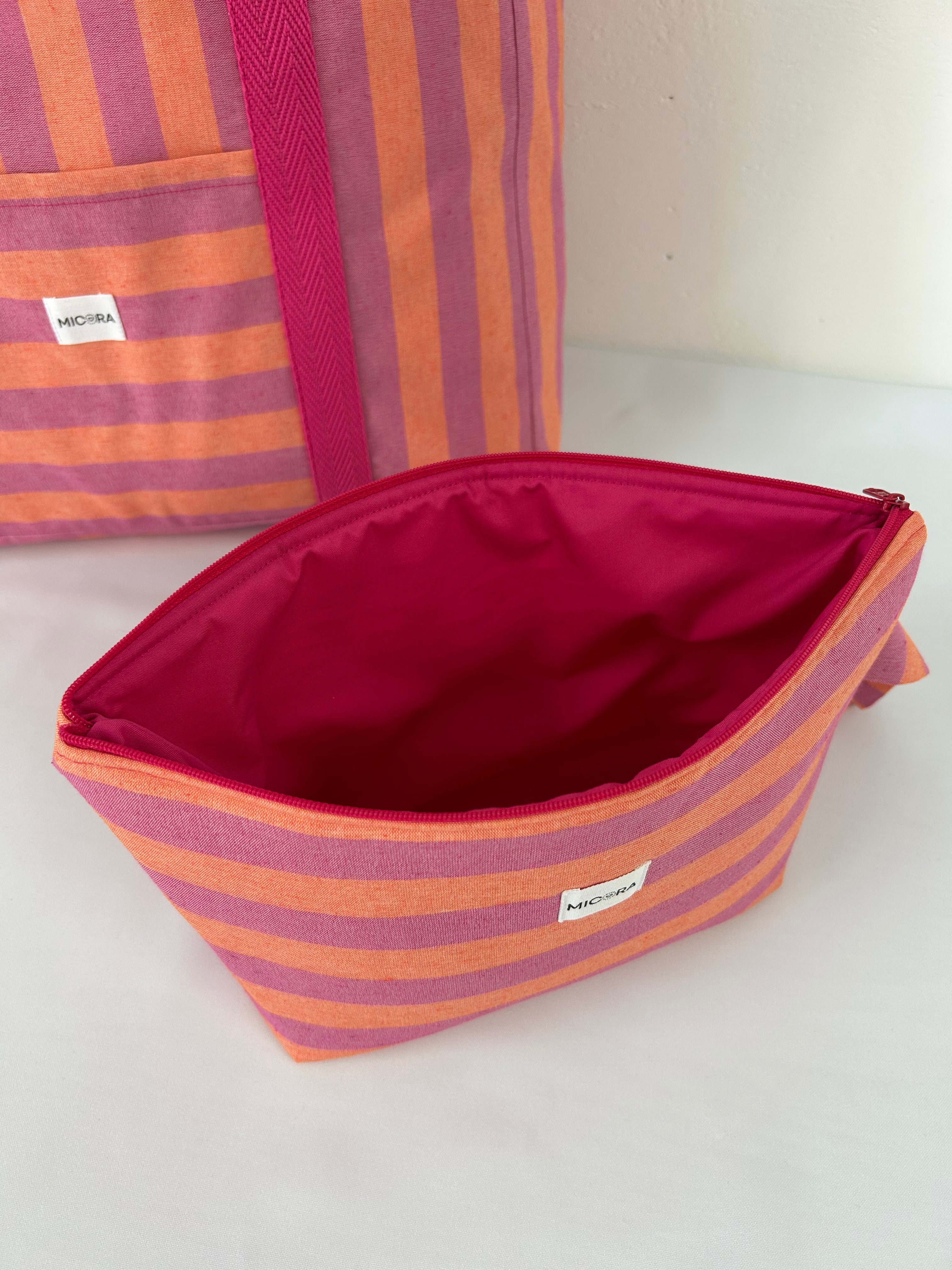 Neceser Playa Naranja-Rosa