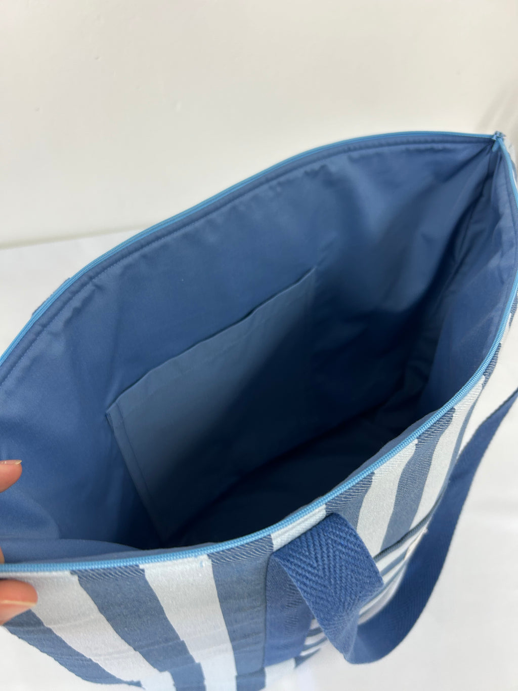 Bolso Playa Rayas Azul