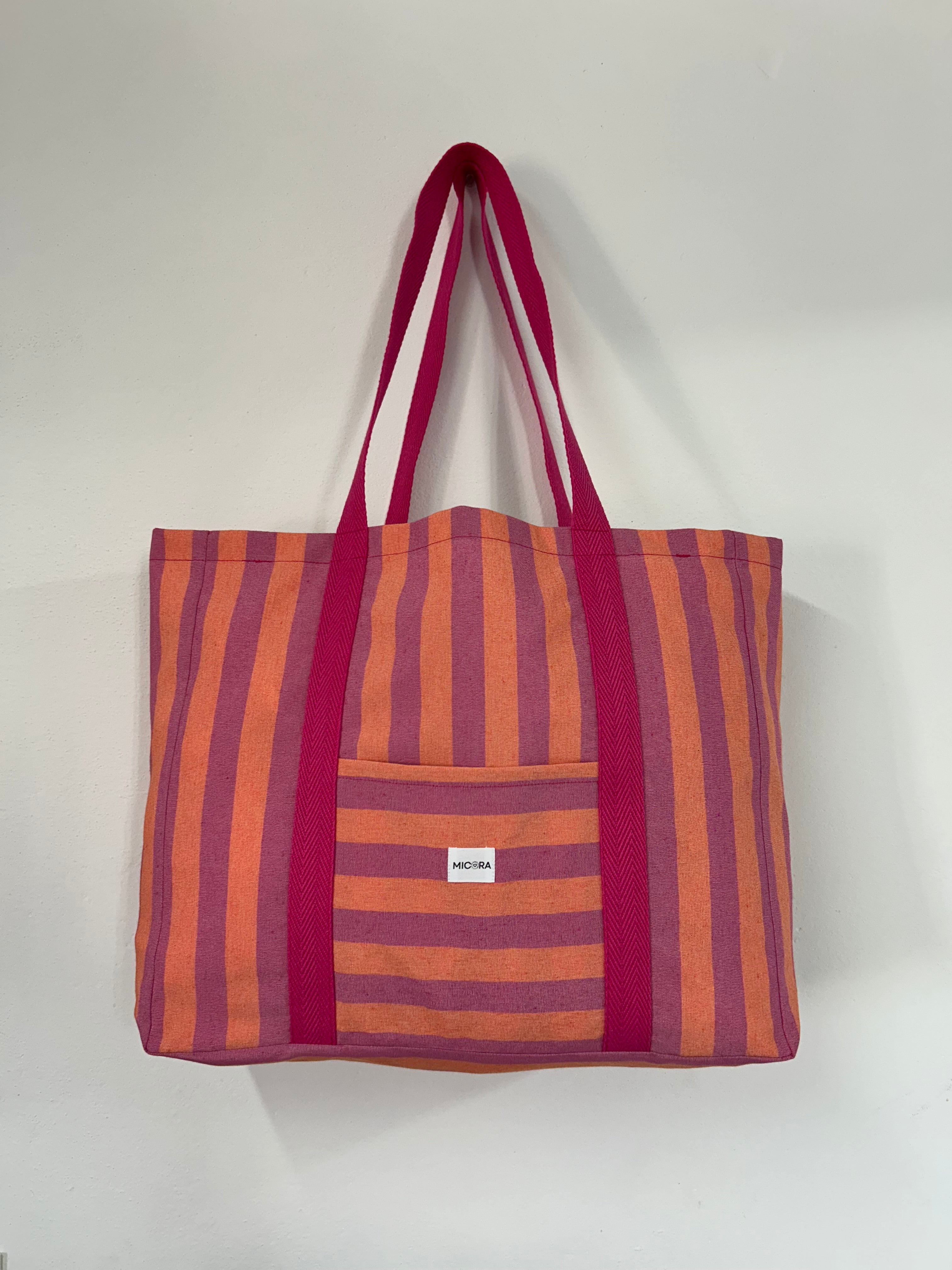 Bolsa Playa Naranja-Rosa