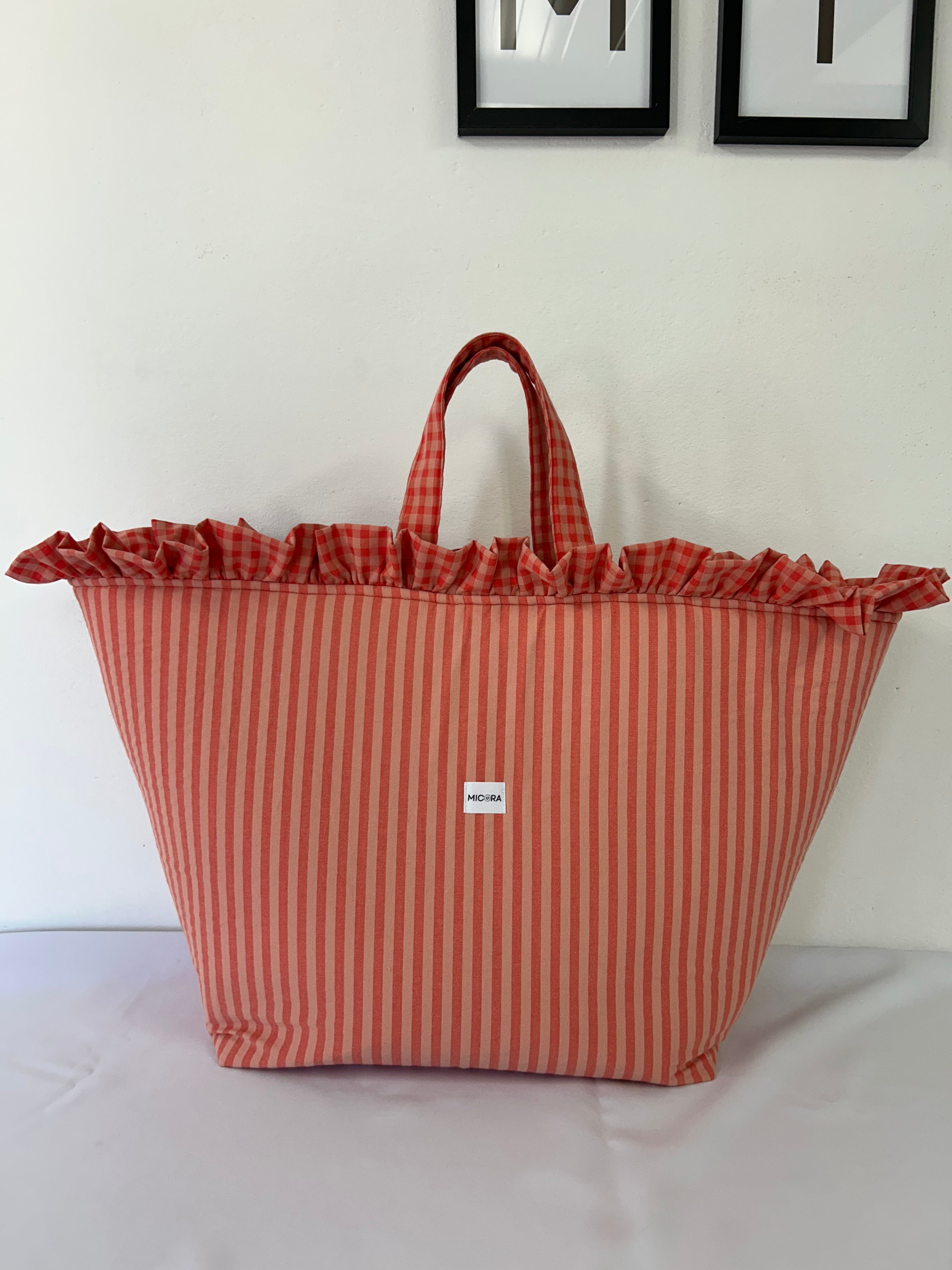 Cesta Playa Maxi Coral-Nude