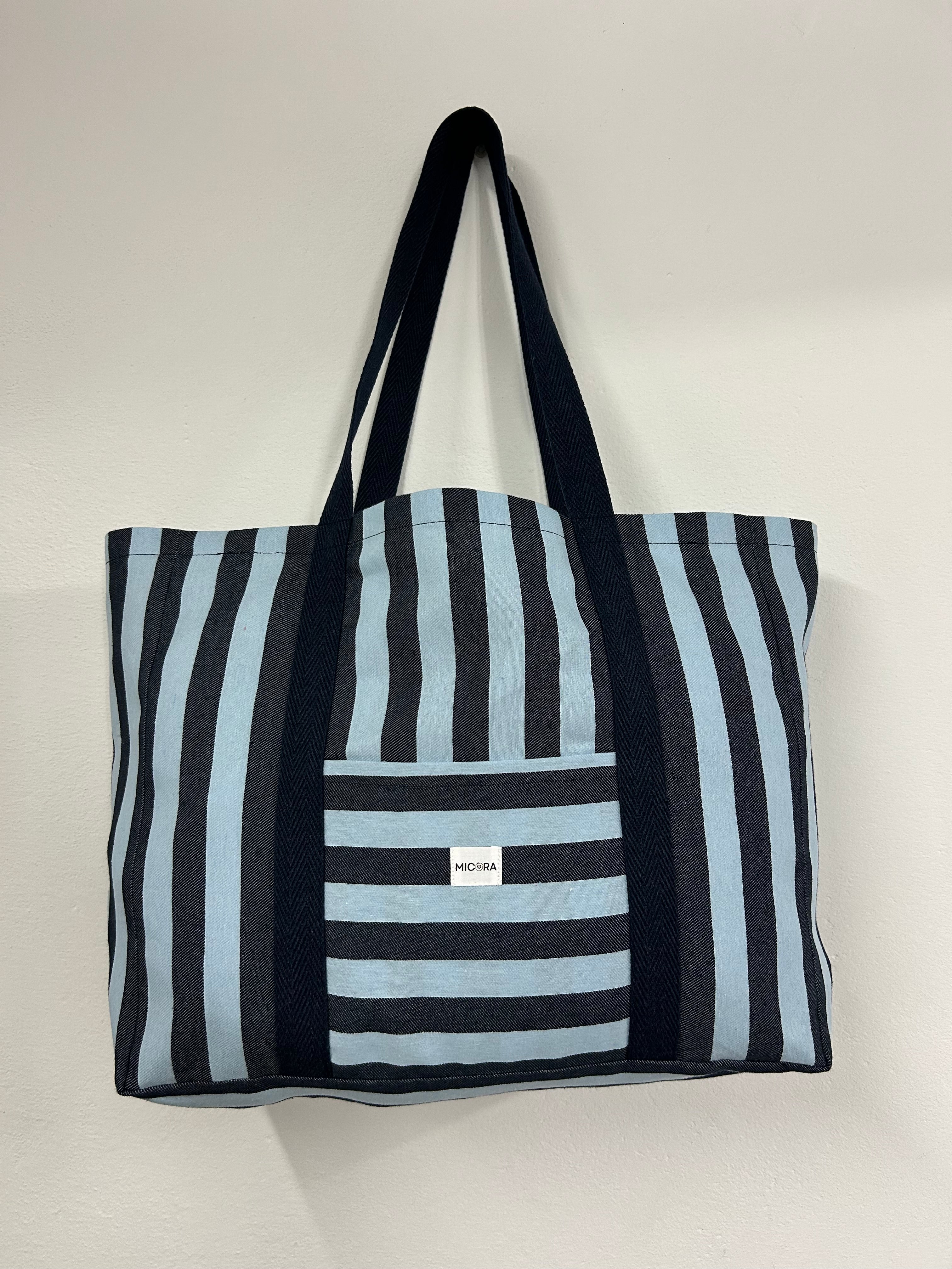 Bolsa Playa Celeste-Azul Marino