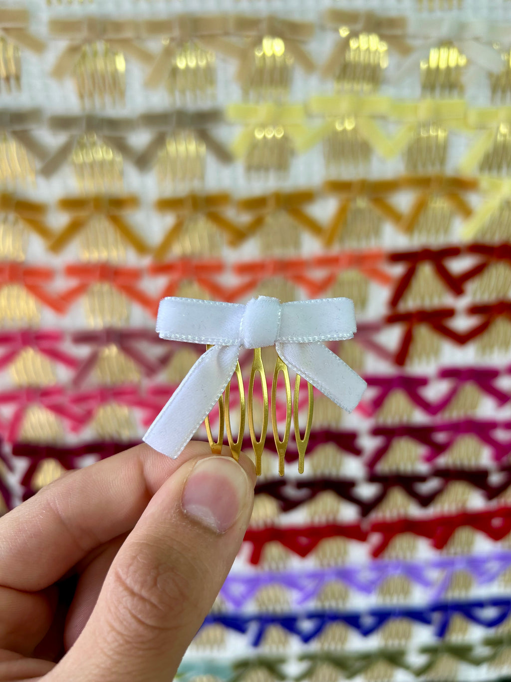Peinecillo Moñas de Terciopelo