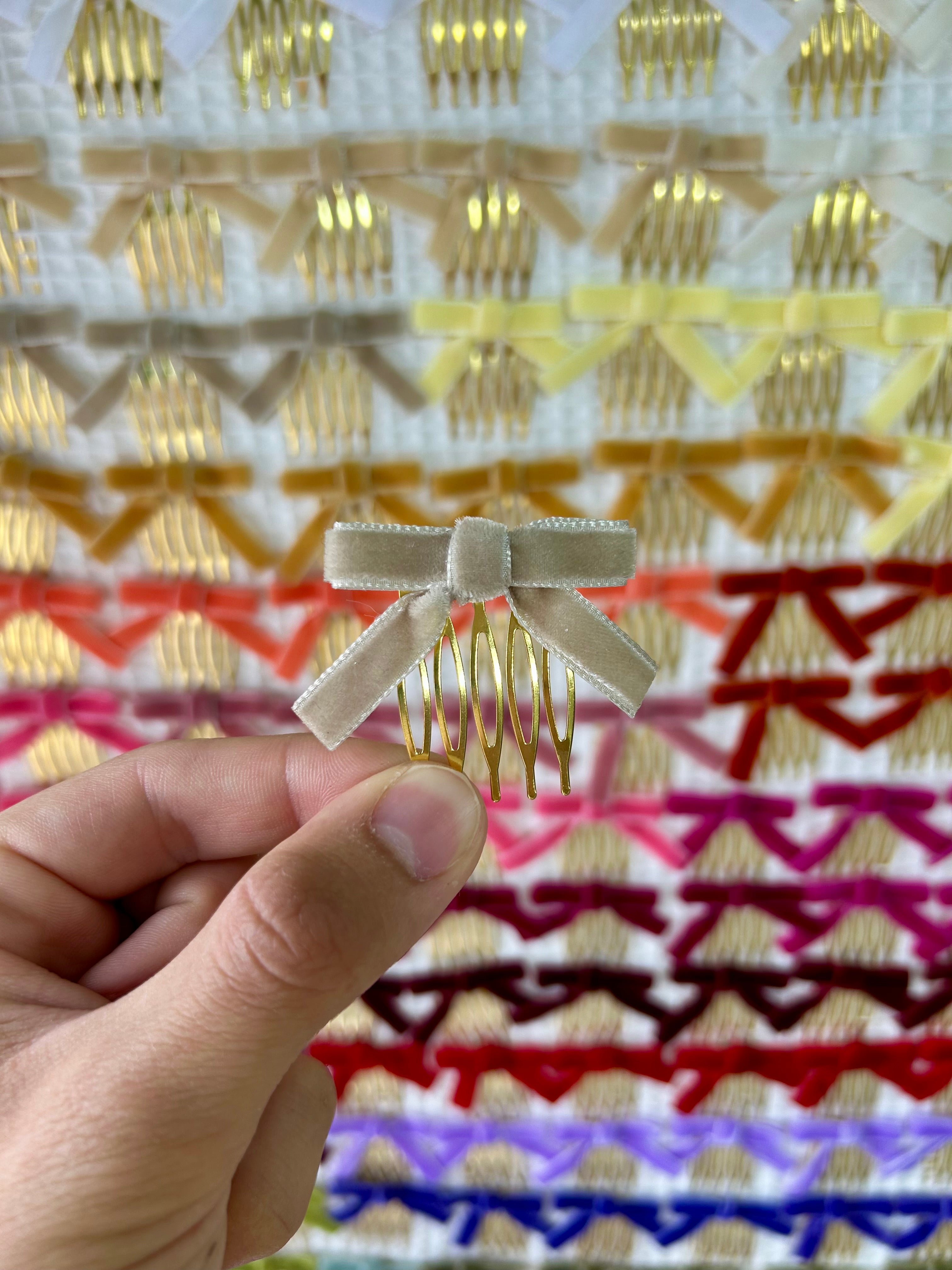 Peinecillo Moñas de Terciopelo