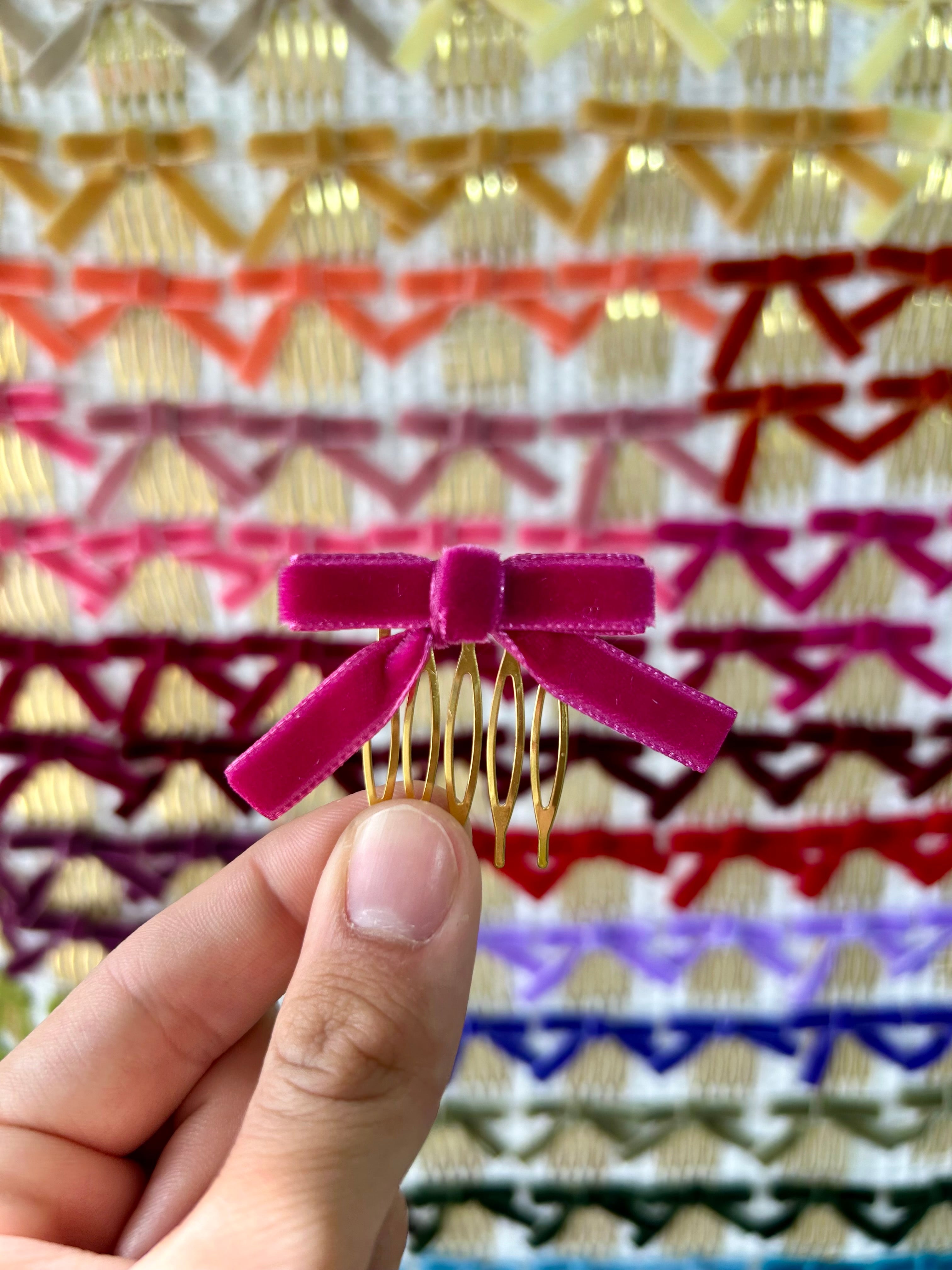 Peinecillo Moñas de Terciopelo