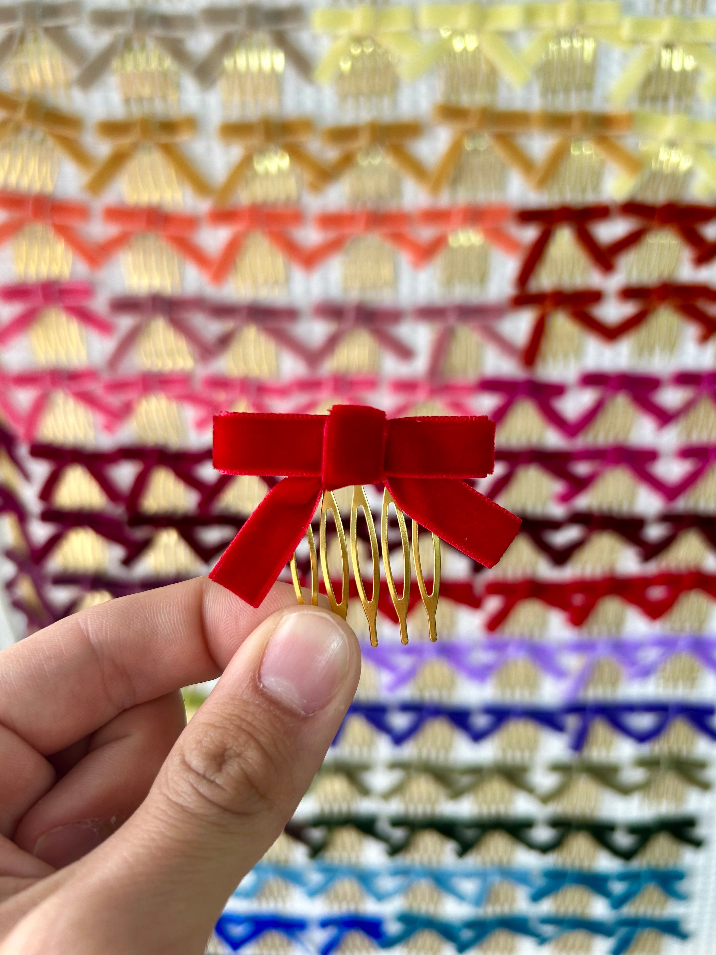 Peinecillo Moñas de Terciopelo