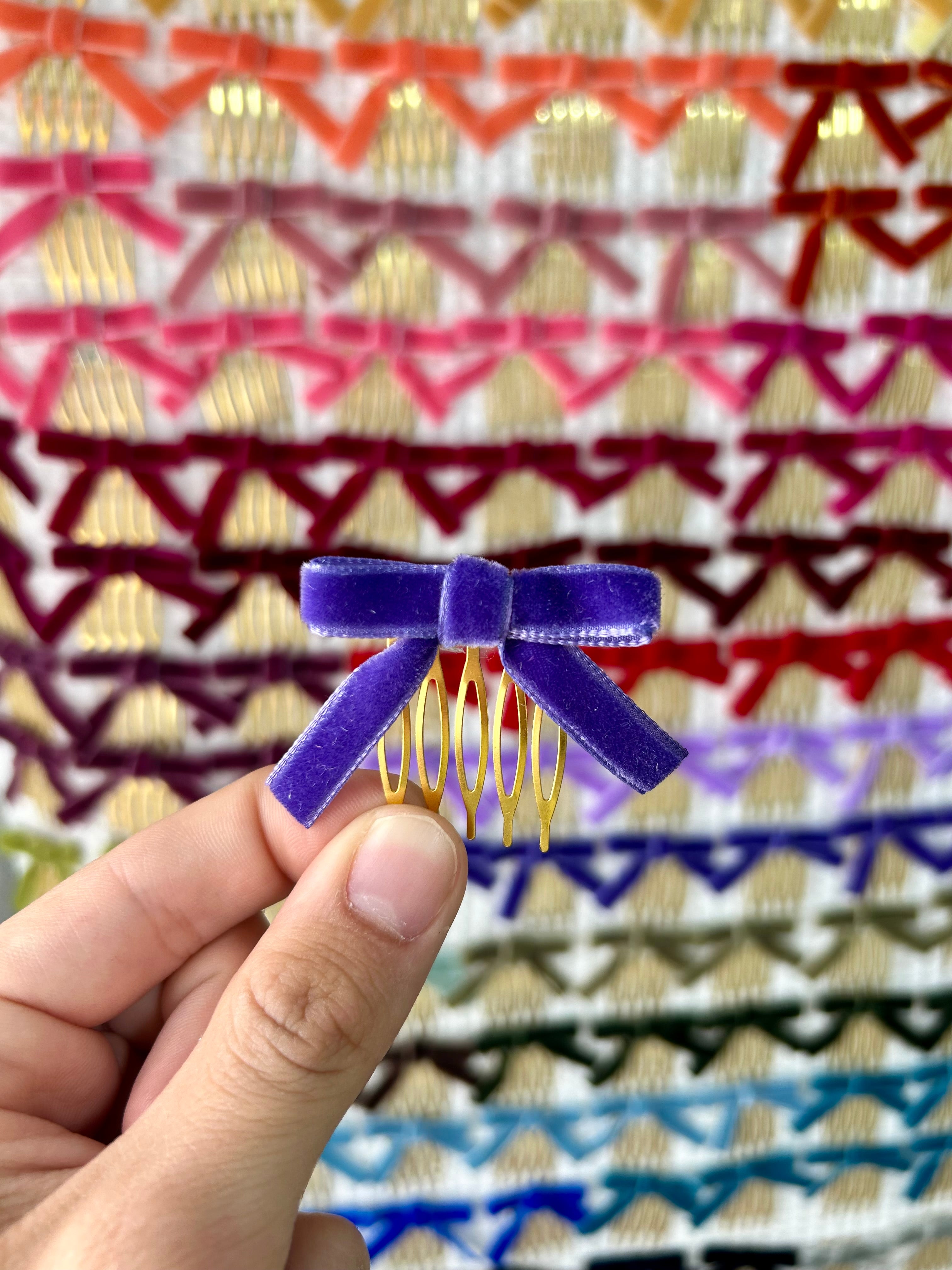 Peinecillo Moñas de Terciopelo
