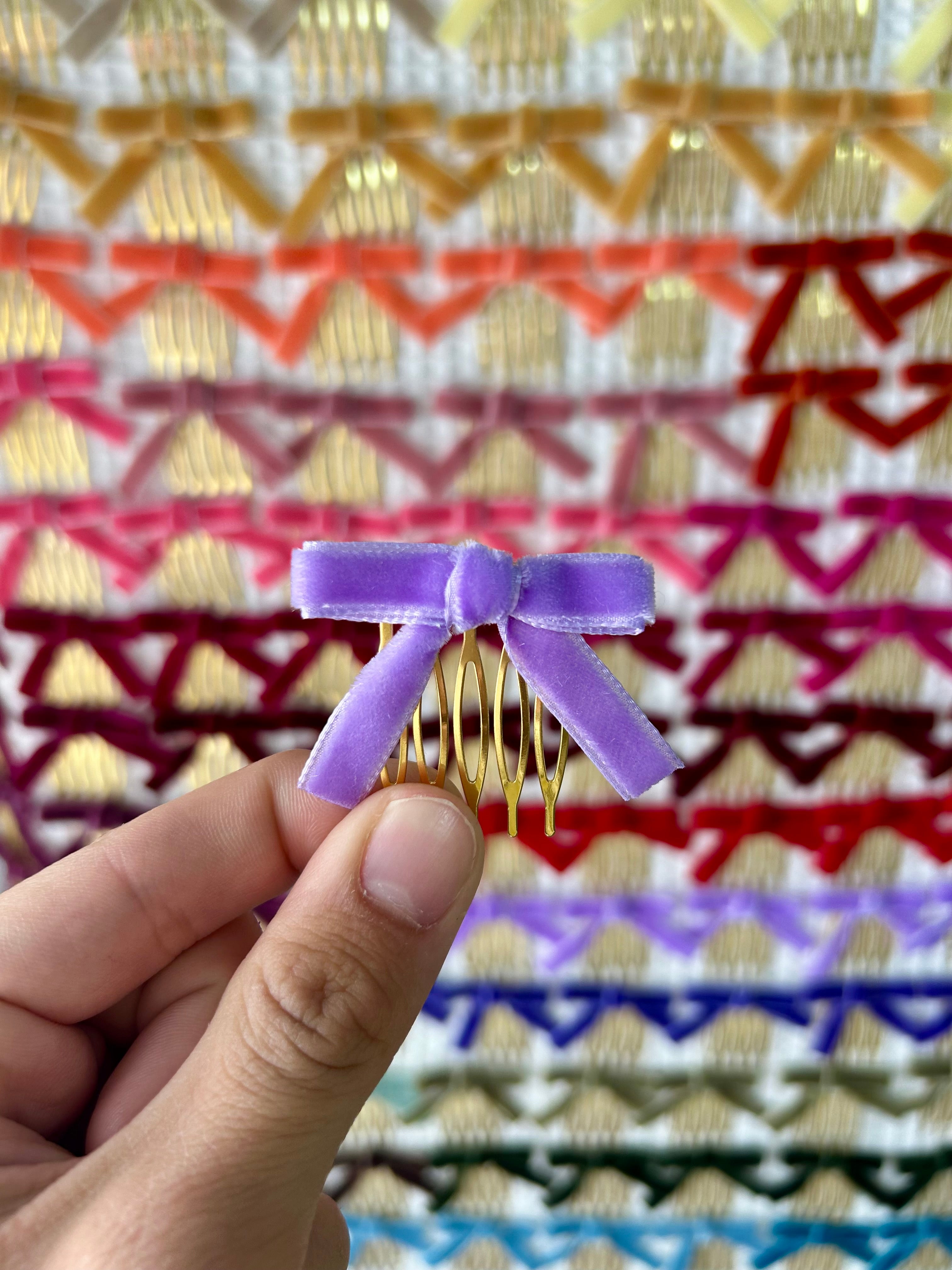 Peinecillo Moñas de Terciopelo
