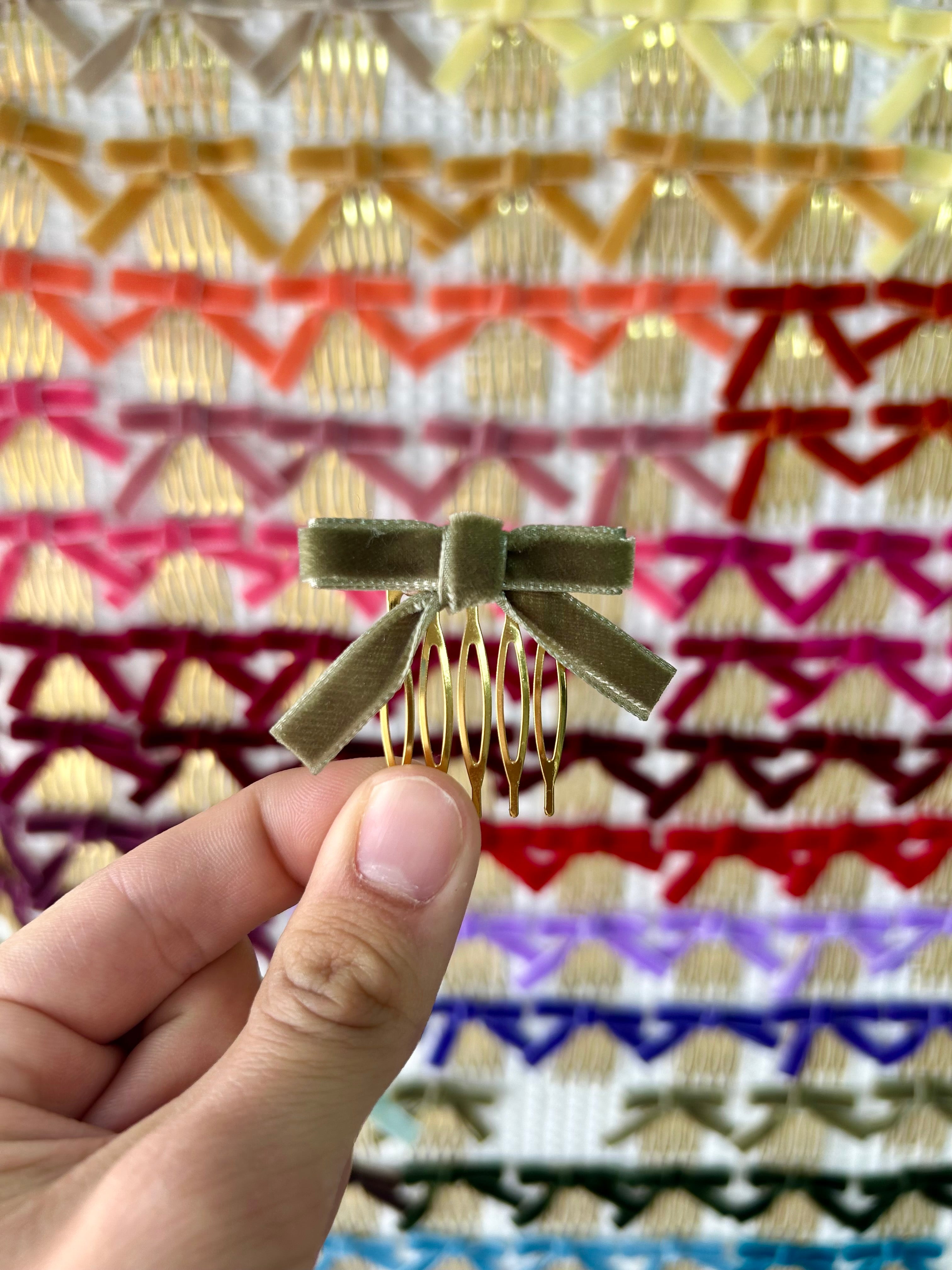 Peinecillo Moñas de Terciopelo