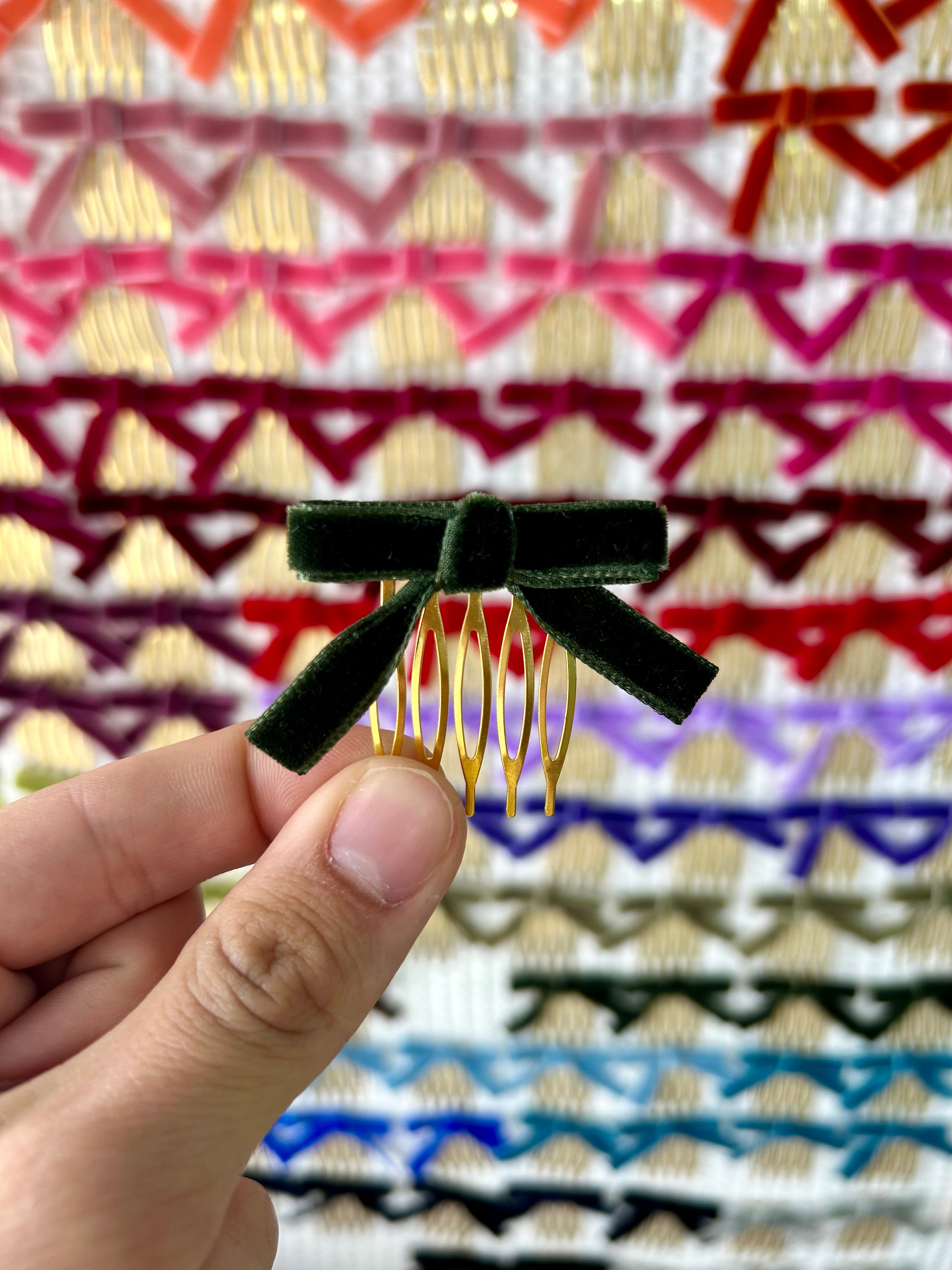Peinecillo Moñas de Terciopelo