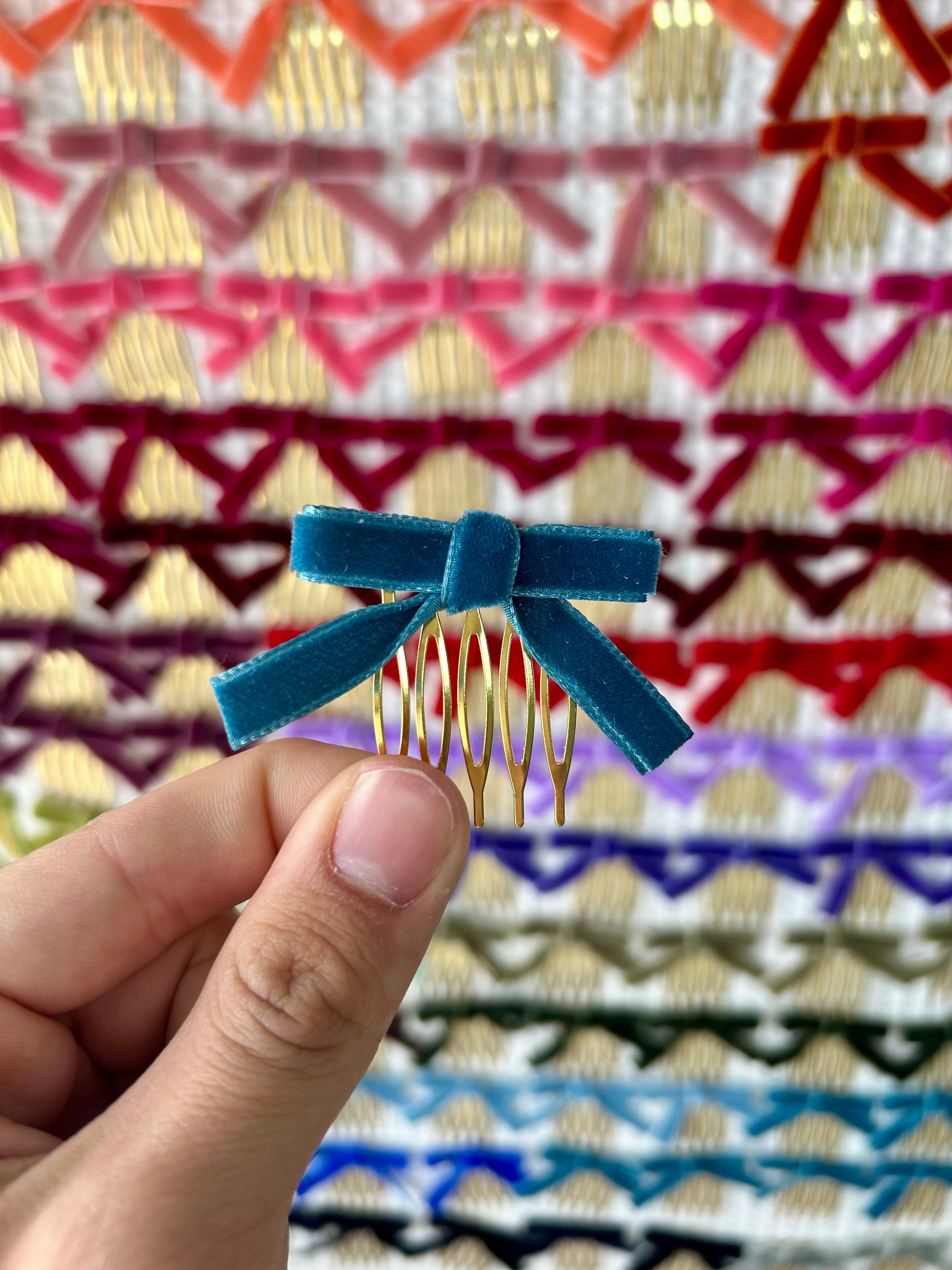 Peinecillo Moñas de Terciopelo