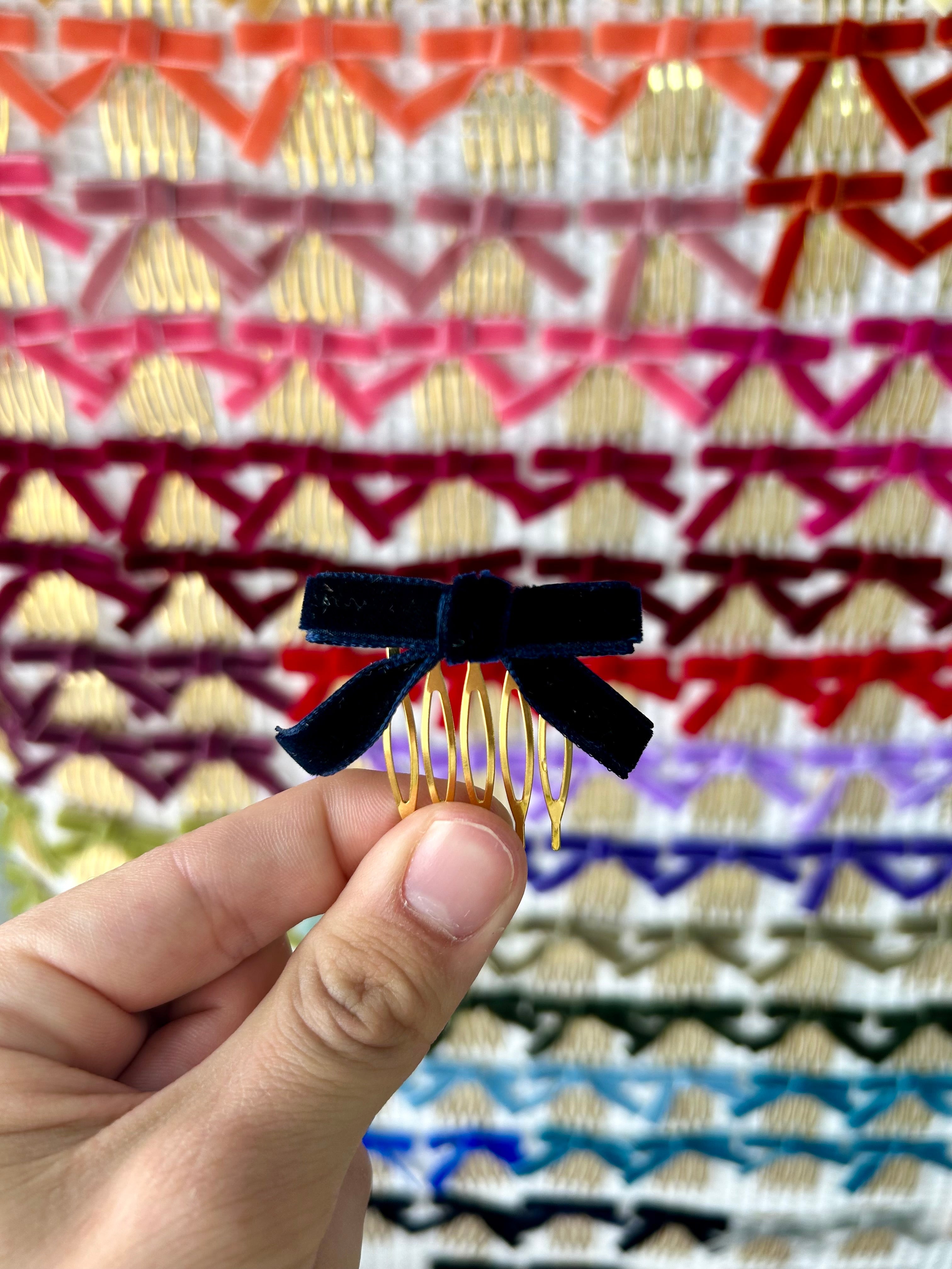 Peinecillo Moñas de Terciopelo