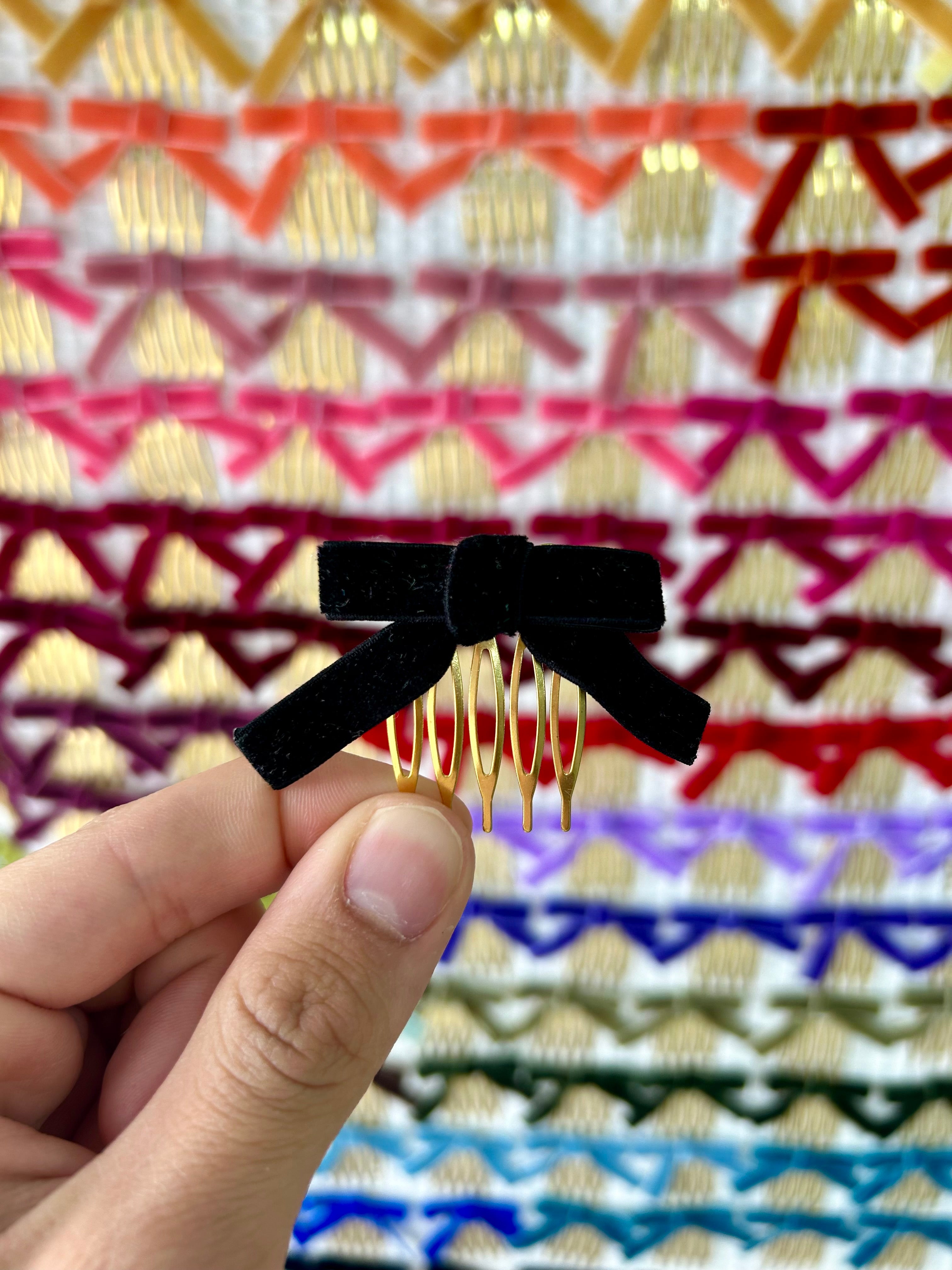 Peinecillo Moñas de Terciopelo
