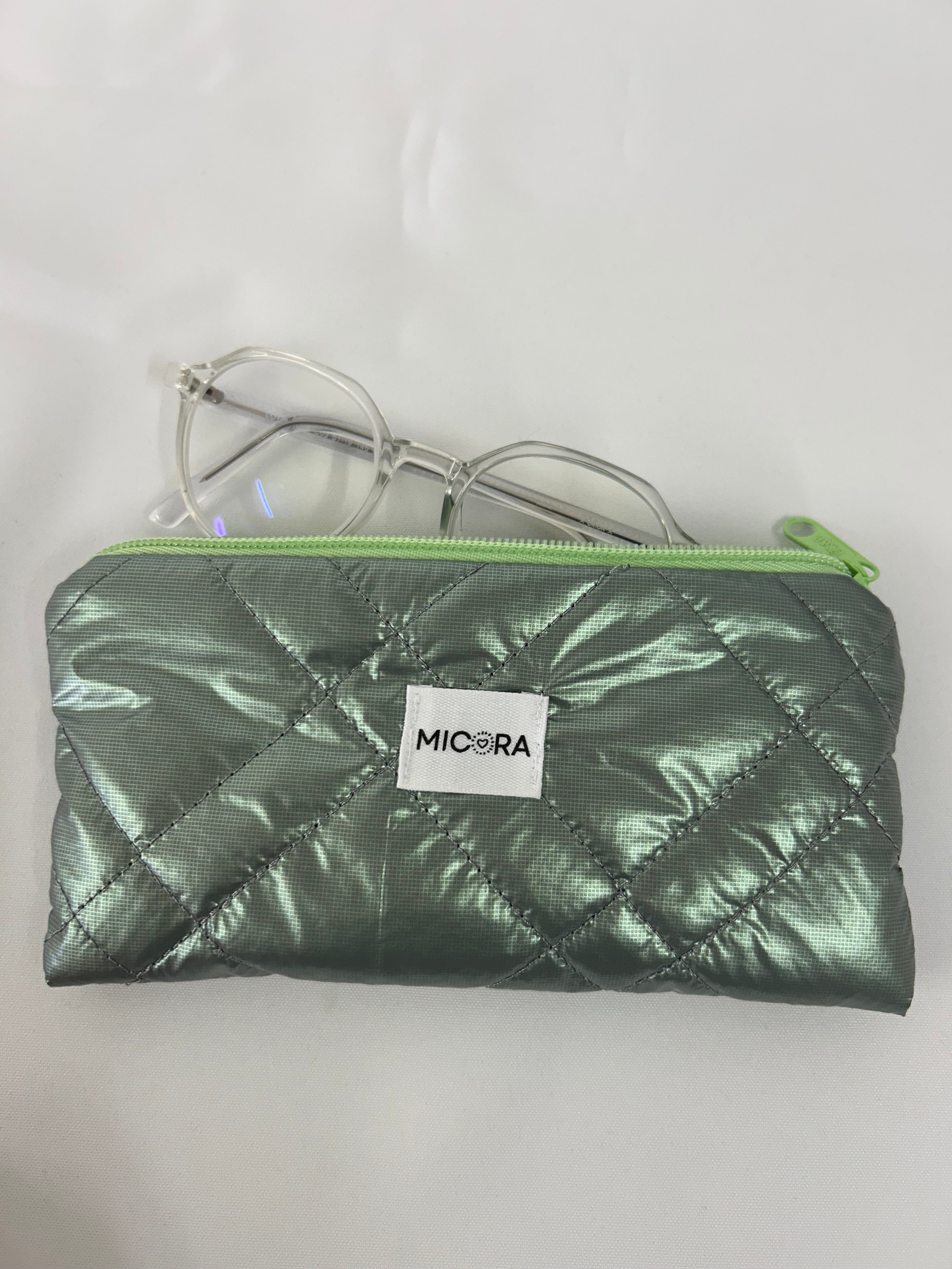 Funda Gafas Verde Metalizada