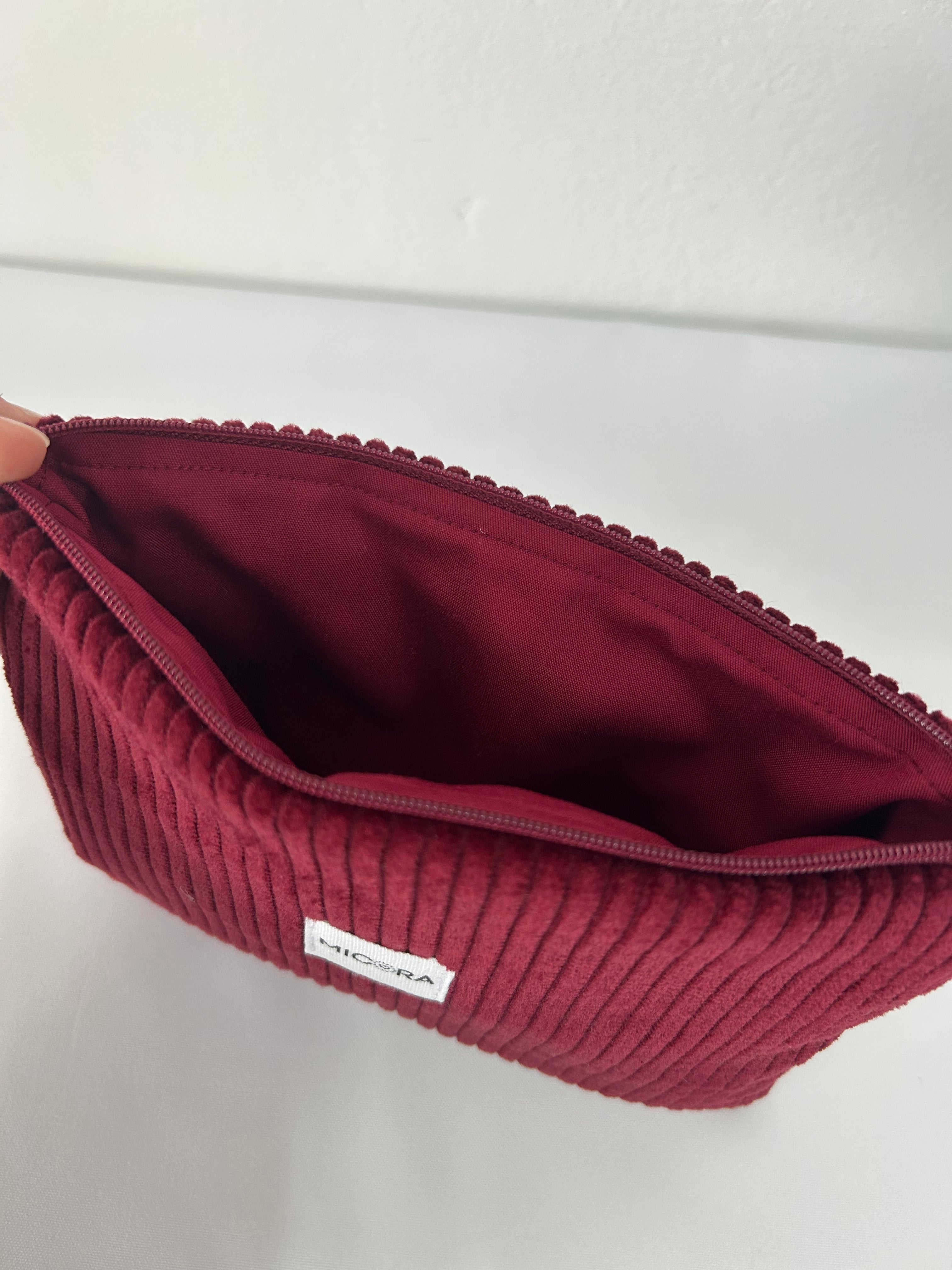 Neceser Pequeño Pana Granate